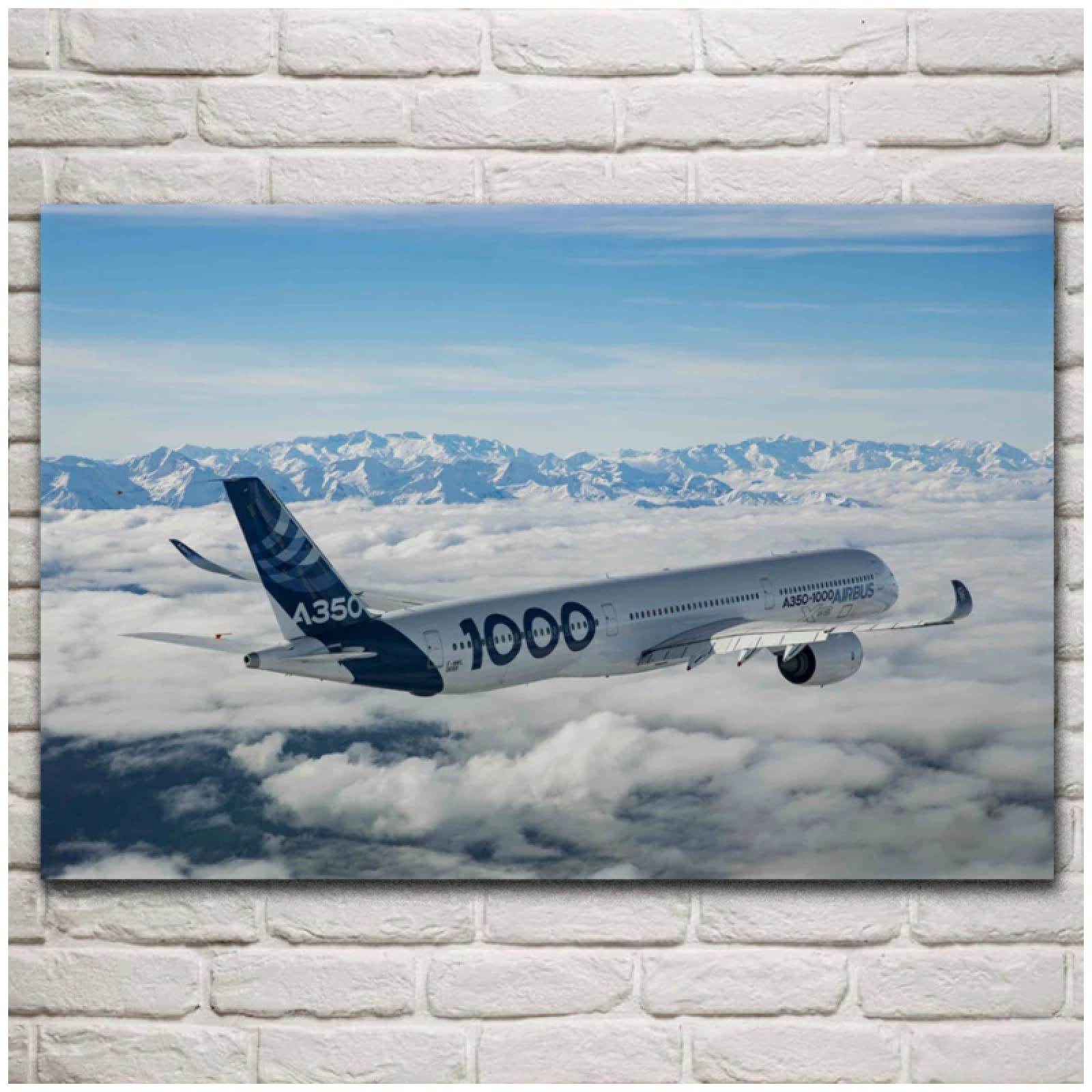 Beautiful a350 1000 Passenger Airplane Civil Aviation Canvas Posters on The Wall Picture Home Art Living Room Decoration- 80x60cm Unframed