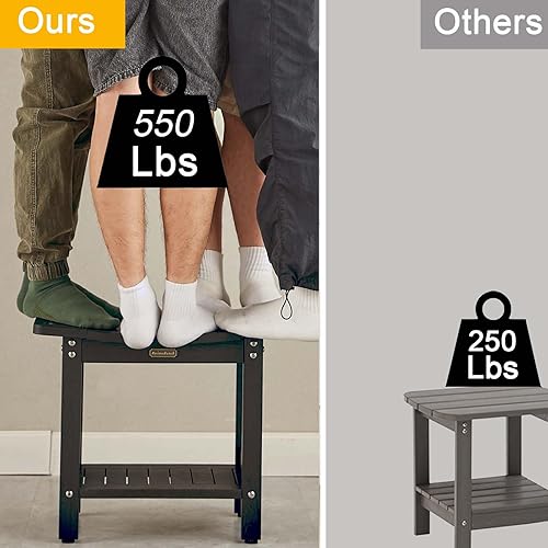 Miniatura 10 de Banco de ducha impermeable, taburete de ducha de poliéster blanco para afeitarse las piernas, asiento de silla de ducha con asas y soporte para