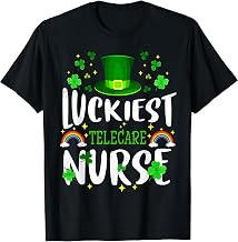 Luckiest Telecare Nurse St Patricks Day Leprechaun T-Shirt