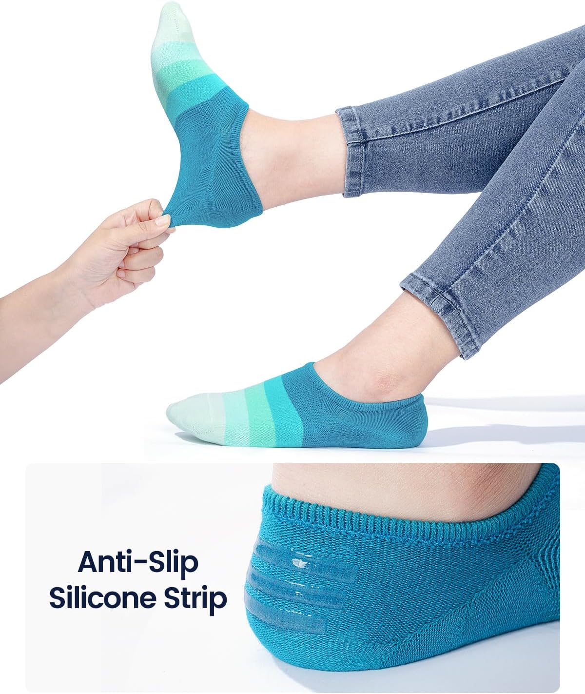 IDEGG No Show Socks Women & Men Low Cut Ankle Short Anti-slid Athletic Running Casual Invisible Liner Socks - Image 6