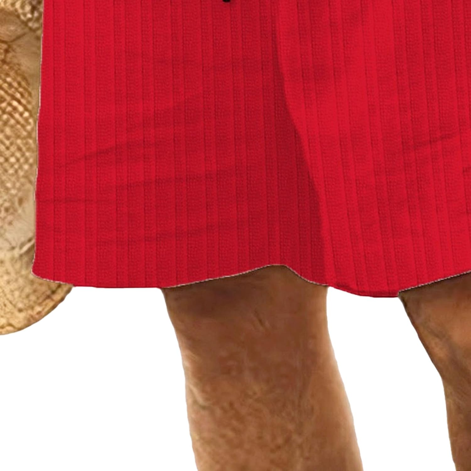Maiyifu-GJ Men's Summer Casual Cotton Linen Shorts Drawstring Elastic Waist Beach Shorts Lightweight Athletic Short Pants