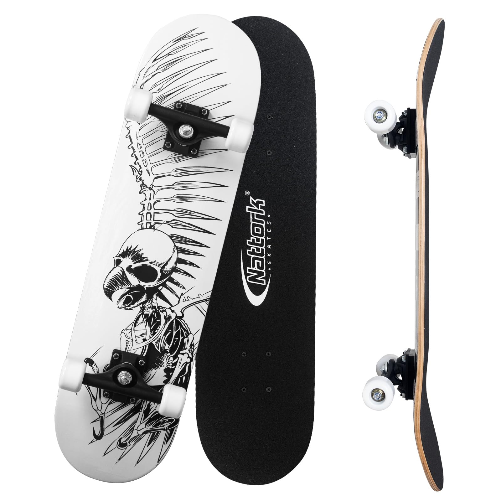 MammyGol 31 Inch Complete Skateboard Standard Skateboards for Beginners Wood 9 Layer Canadian Maple Trick Skate Boards Boys