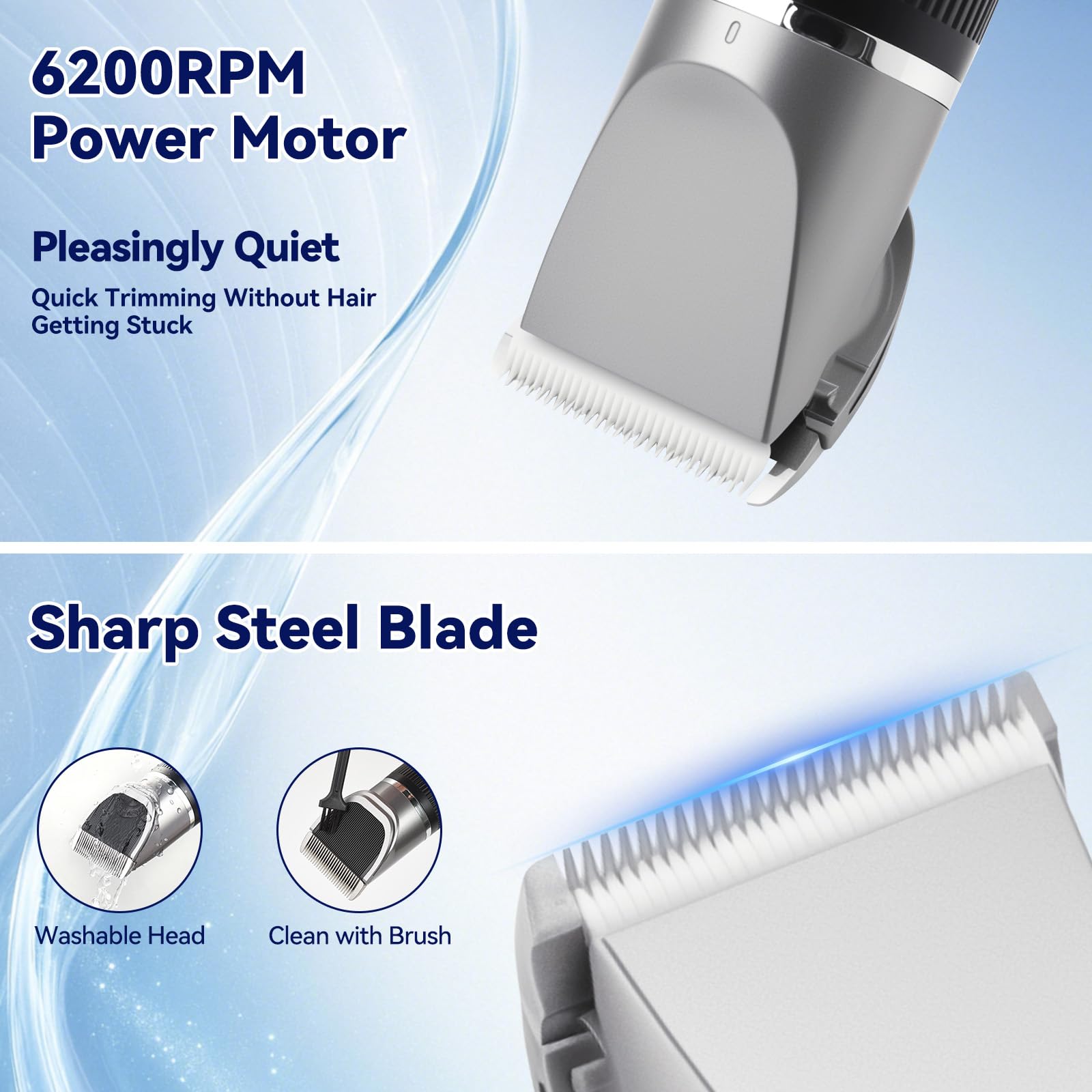 OTraki Maquina de Cortar Pelo Hombre, Maquina Afeitar Hombre, Hair Trimmer Inalámbrico con 4 Peines de Guía y Carga USB para Barbería y Uso en el Hogar, Negro
