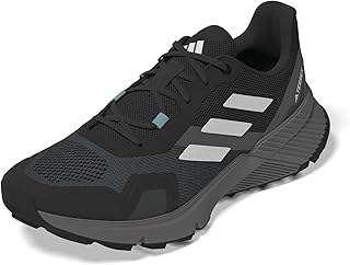 adidas Women's Terrex SoulStride Sneaker, Core Black/Crystal White/Grey, 8