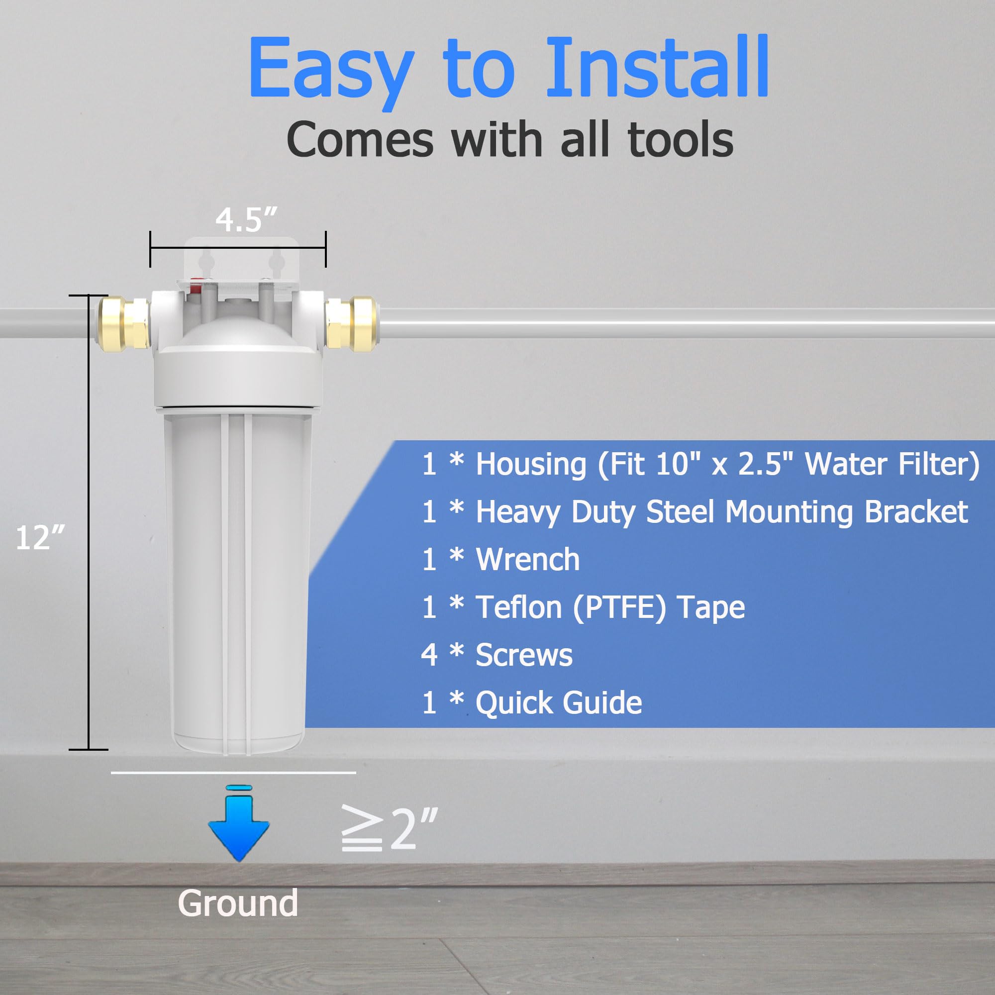 Whole House Water Filter Housing - FHW10 -4