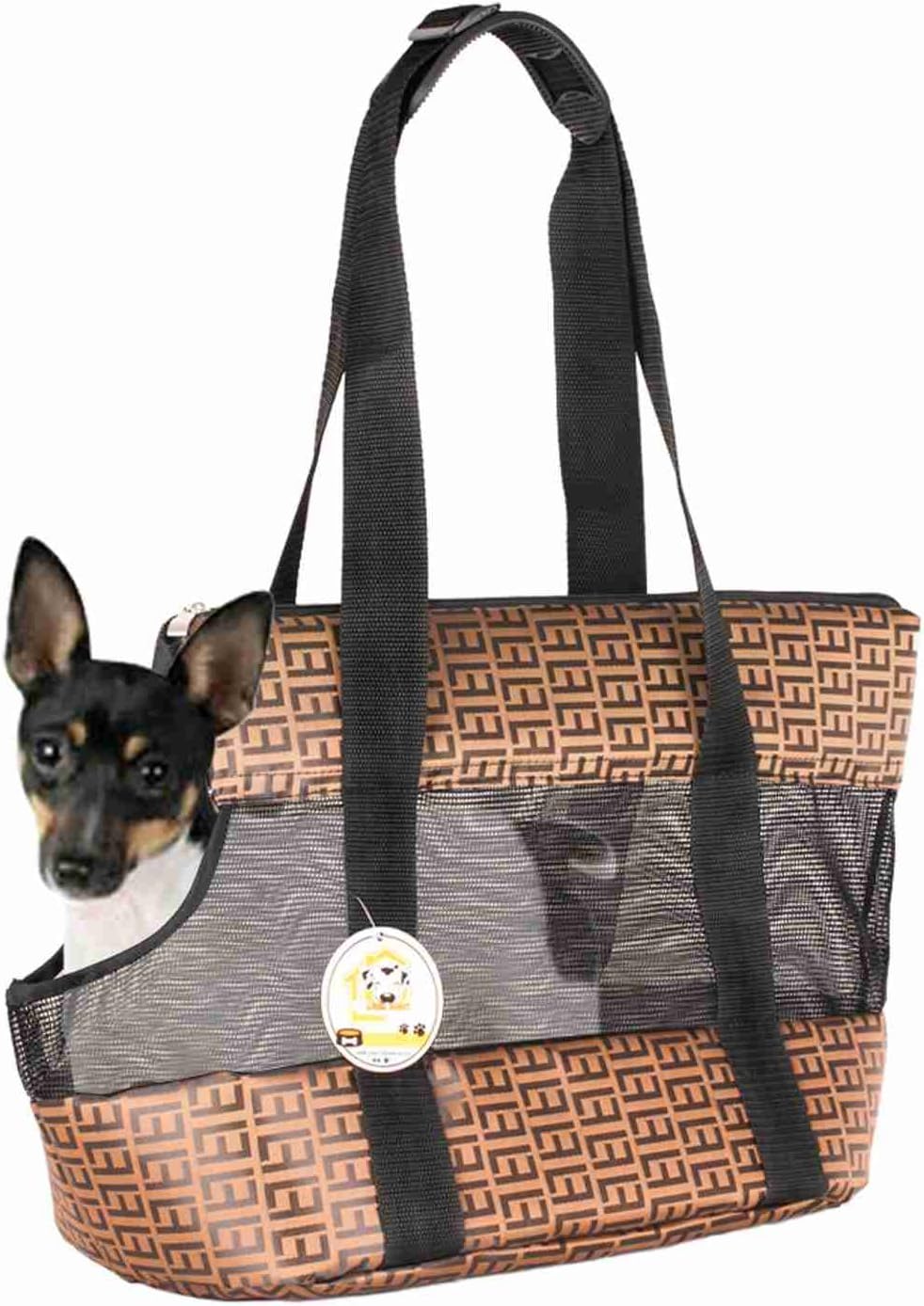 Angel Doggy Travel Pet Carrier Purse Small Dog & Cat Polyester Travel Tote- Comfortable, Soft Sided, Airline Approved Shoulder Handbag for Puppy & Kitten- Go Shopping, Hiking, Walking, with Doggy