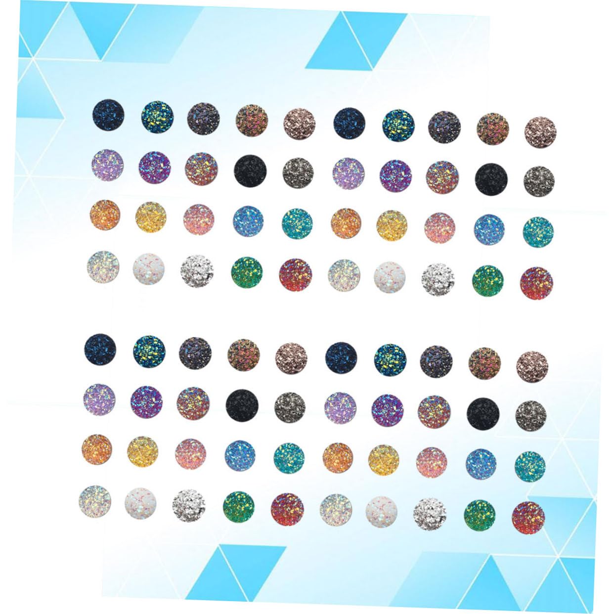 Gatuida 100pièces Résine Rond Strass Plat Brillant Fait Soi-même Bijoux Accessoires Crafting Couleur Aléatoire