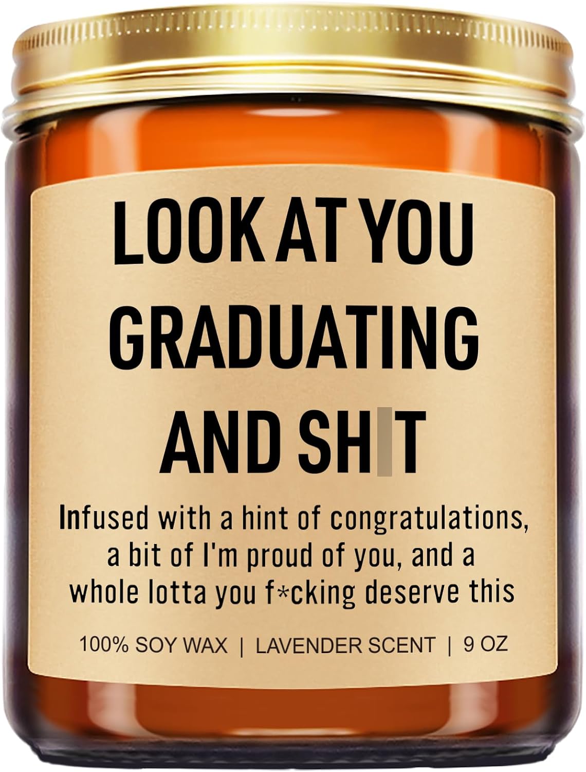 Younift Funny Grad Candle, 2026 Graduation Gifts for Her, Him - College, High School, Masters Degree, Phd, Law School, Nursing & Nurse Graduation Gifts for Women, Men - 9 oz