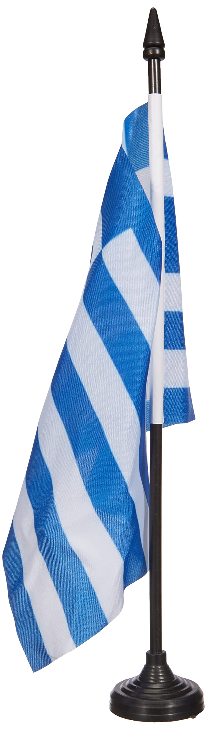 AZ FLAG Griechenland Tischflagge 22x15cm - Griechische Fahne Mit Schwarzem Sockel