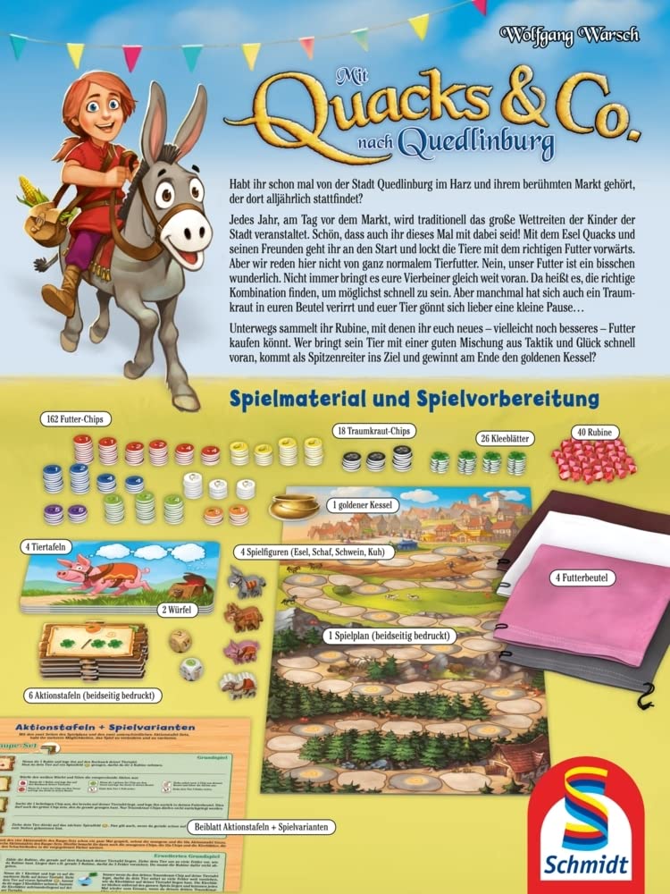 Schmidt Spiele 40630 Mit Quacks & Co. nach Quedlinburg, Kinderspiel zum Kennerspiel des Jahre 2018, Multi Kleuren