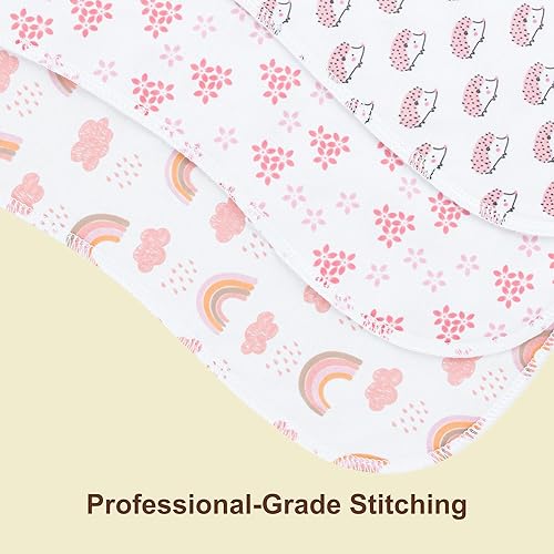 Miniatura 10 de Paños para eructos y baberos para bebé, diseño 2 en 1, tamaño grande, 3 capas gruesas, 100% algodón, súper absorbente y suave, juego de trapos para