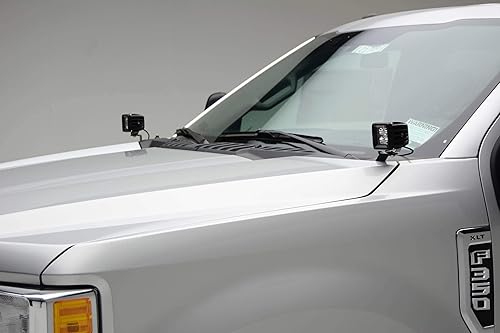 Miniatura 5 de ZROADZ Soporte de montaje LED para bisagra de capó de zanja, compatible con Ford F-250 350 450 550 2017-2022, para montar (2) luces LED de 3