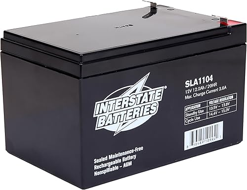 Miniatura 6 de Interstate Batteries Batería de 12 V 12 Ah (4 unidades) (terminal F2) SLA AGM VRLA Recargable Reemplazo para APC, alimentación de reserva UPS,