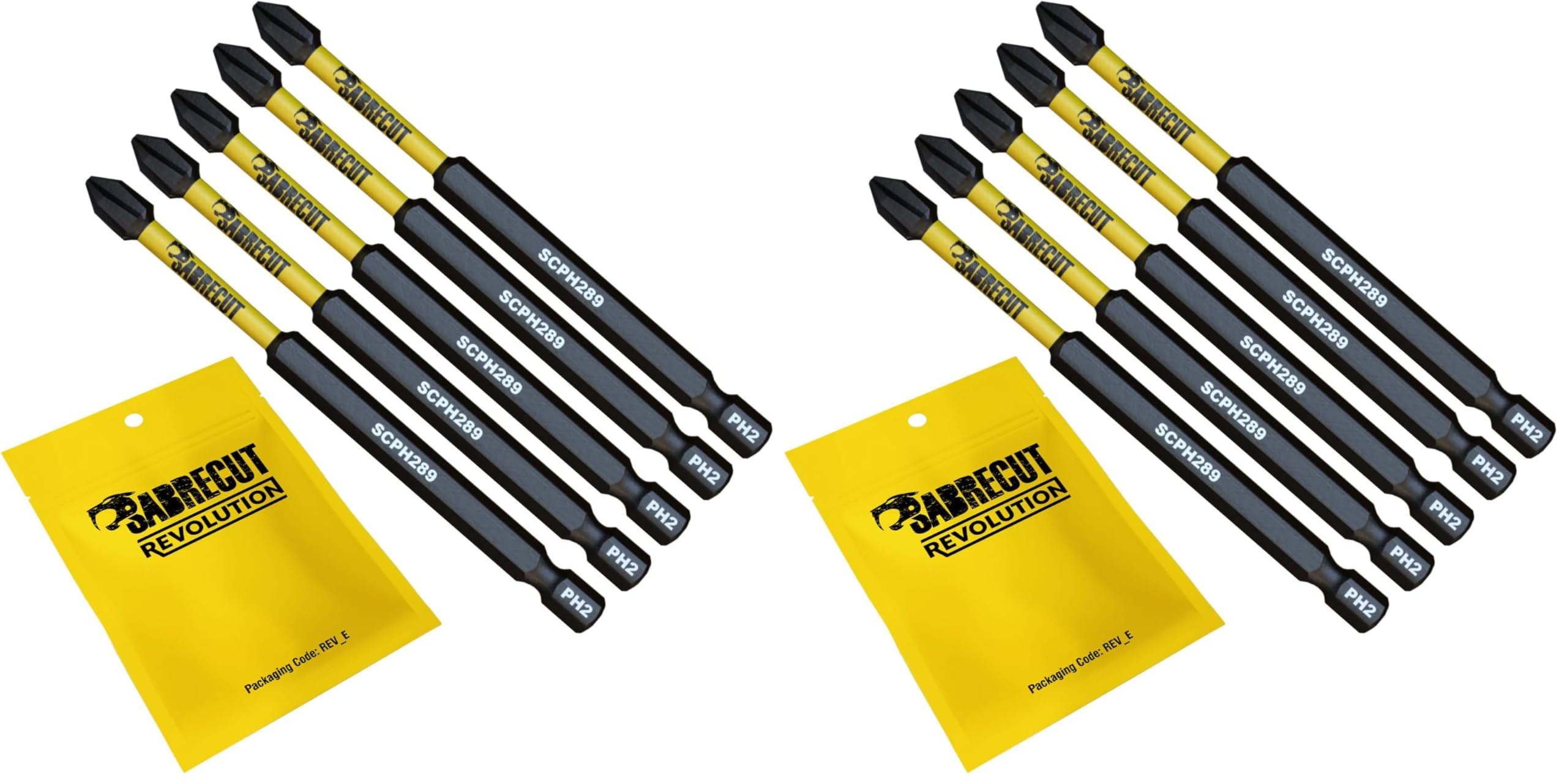 Puntas de impacto PH2 SabreCut SCPH289 de 89 mm para destornilladores Makita y Bosch paquete de 2