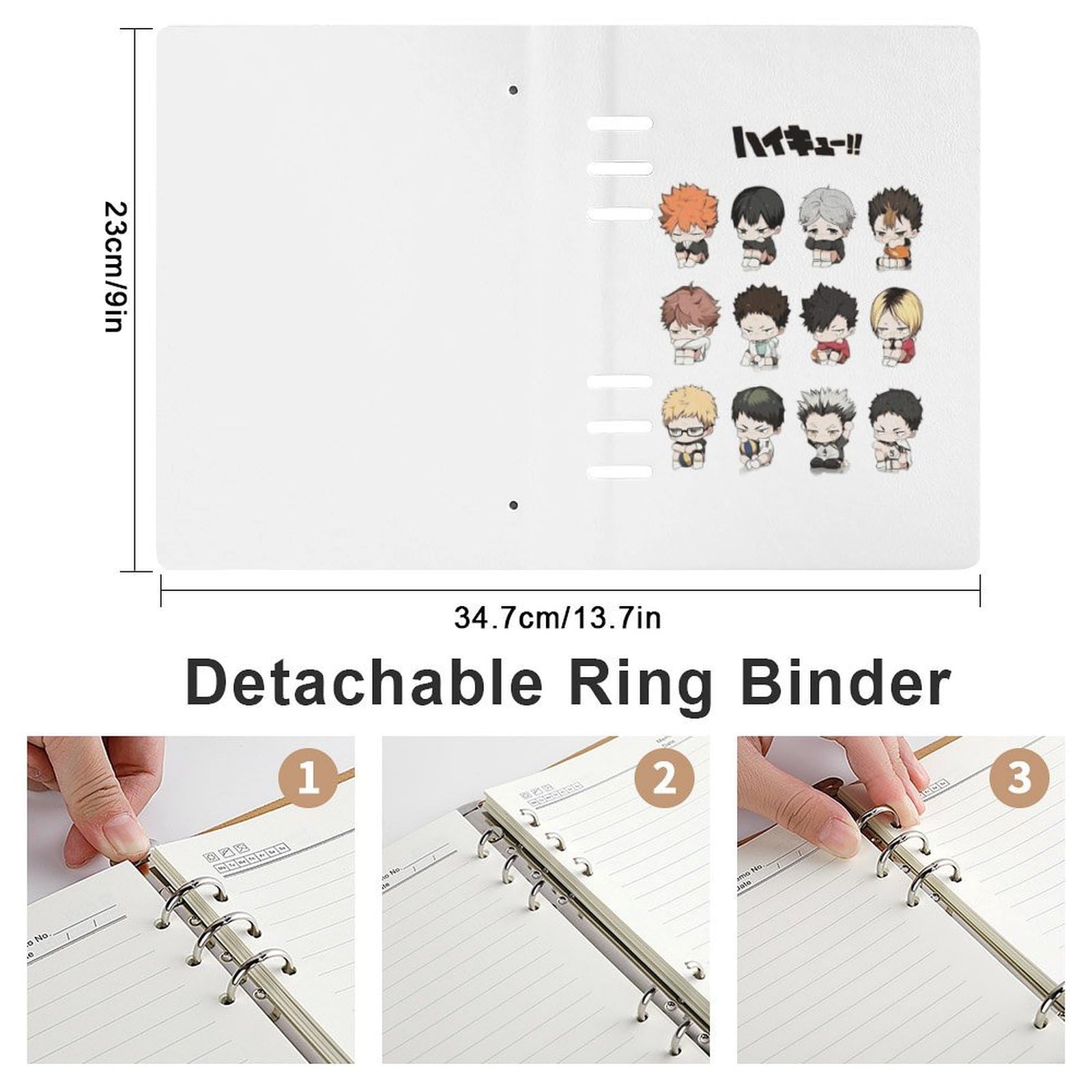 Amazon.co.jp: ハイキュー アニメ バインダーノート 日記帳 システム