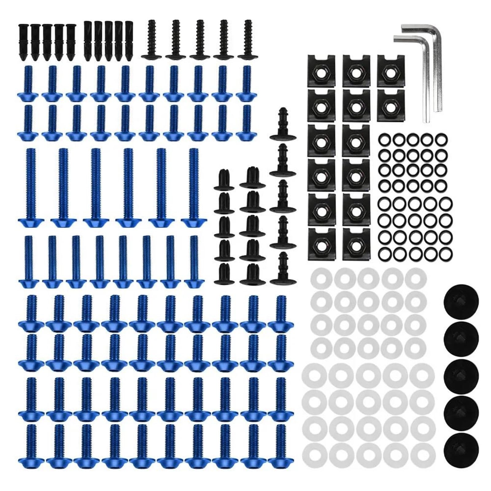 Motorrad Verkleidungsbolzen Windschutzscheibenmuttern Befestigungsschrauben Für XT660E XT660R XT660X XT660XR XT660Z(Blu)