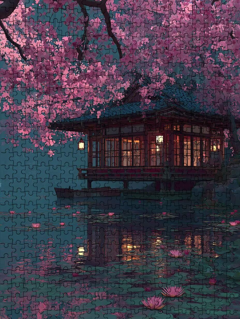 Puzzle pour Adults 2000 Pièces, Le Pavillon du Lotus, Bois de YHPGL4-534