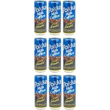 POKKA Coffee 9-Pack Set - Milk Coffee, Vanilla Coffee, Cappuccino, 8.1 Fl Oz 240ml Each Milk Coffee