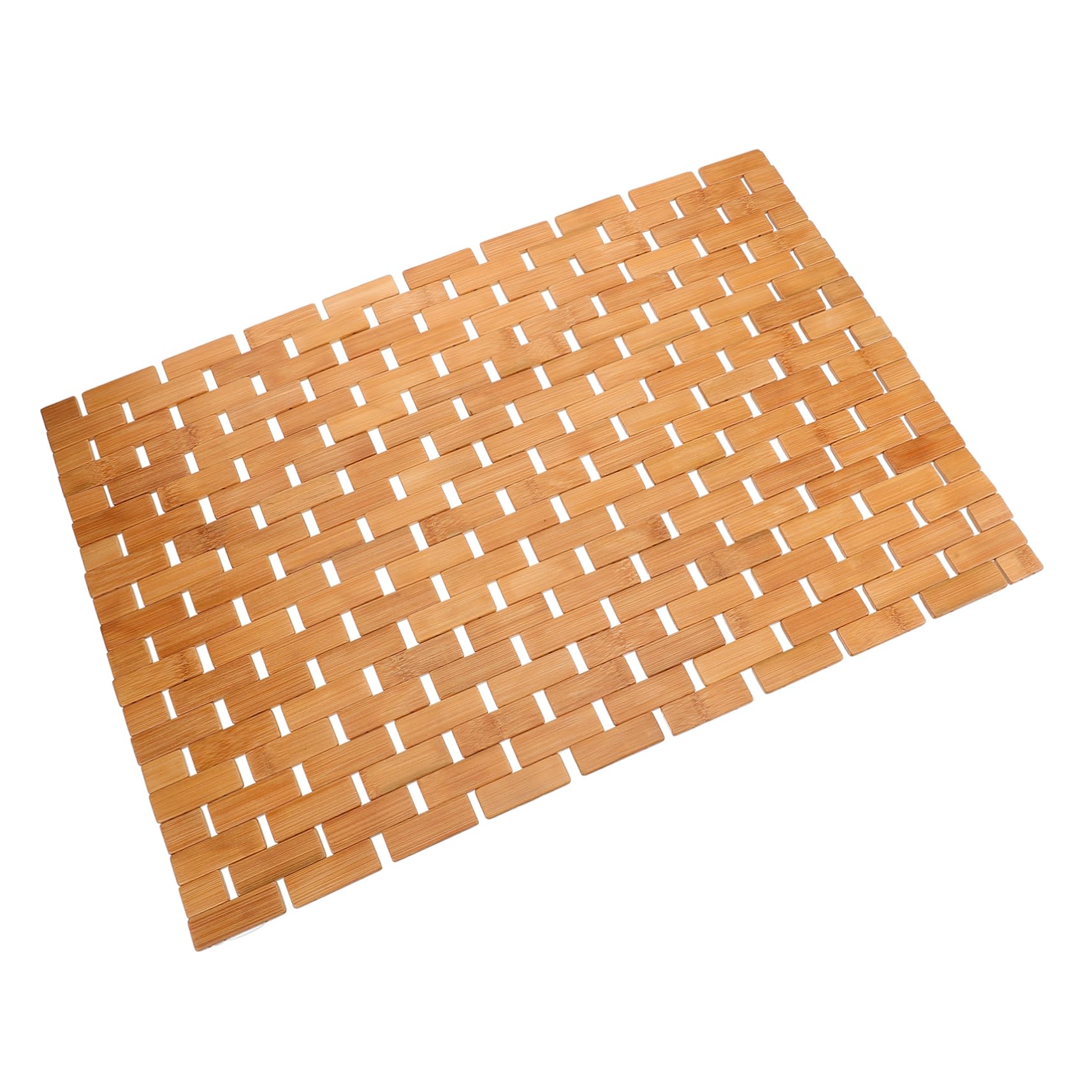 Cabilock Alfombrilla de Baño en Color Caqui de Bambú Antideslizante Superficie Lisa, Alfombra Absorbente para Hotel y Baño