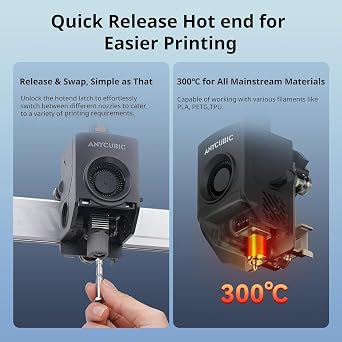1pc Kobra 3 MAX Integrated Nozzle with hardened Steel Nozzle Tip High Flow Compatible with Anycubic kobra 3 Max, kobra 3 Max Combo 3D printer Print Hotend Replacement Accessories Parts (0.4mm)