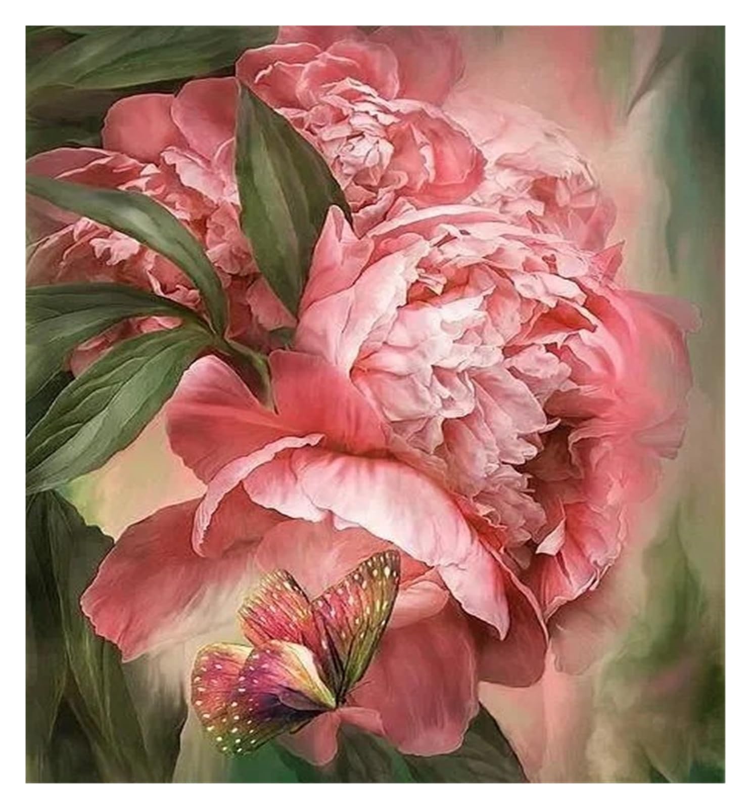 Xenite M Wall Art Canvas Prints Pink Peony Flowers Paintings Posters Pot Culture Plants Posters And Prints Nordic Pastoral Canvas Wall Art Decor Picture Room(,30X40cm)
