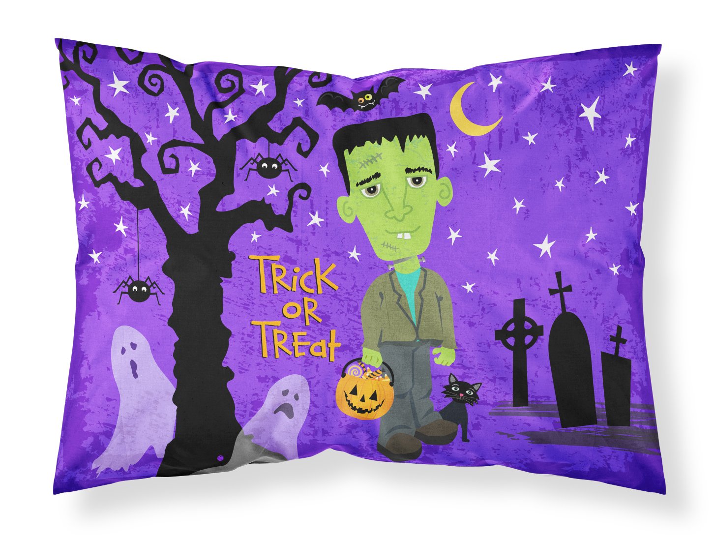Taie d'oreiller Halloween Frankie Frankenstein pour remplacer un linge de lit terne en automne