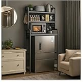 Dorm Microwave Storage mini Fridge Rack, can be Placed Above The White mini Fridge Shelf, The Height and Length are Adjustable, Suitable for Various Sizes of refrigerators (Gray)