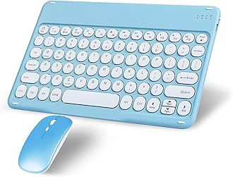Wireless Bluetooth Keyboard and Mouse Combo Portable Mini Small Slim Compact Typewriter Ergonomic Travel Bluetooth Keyboard Mouse for iPhone iPad Mac MacBook Pro Laptop Android Phone Samsung Tablet