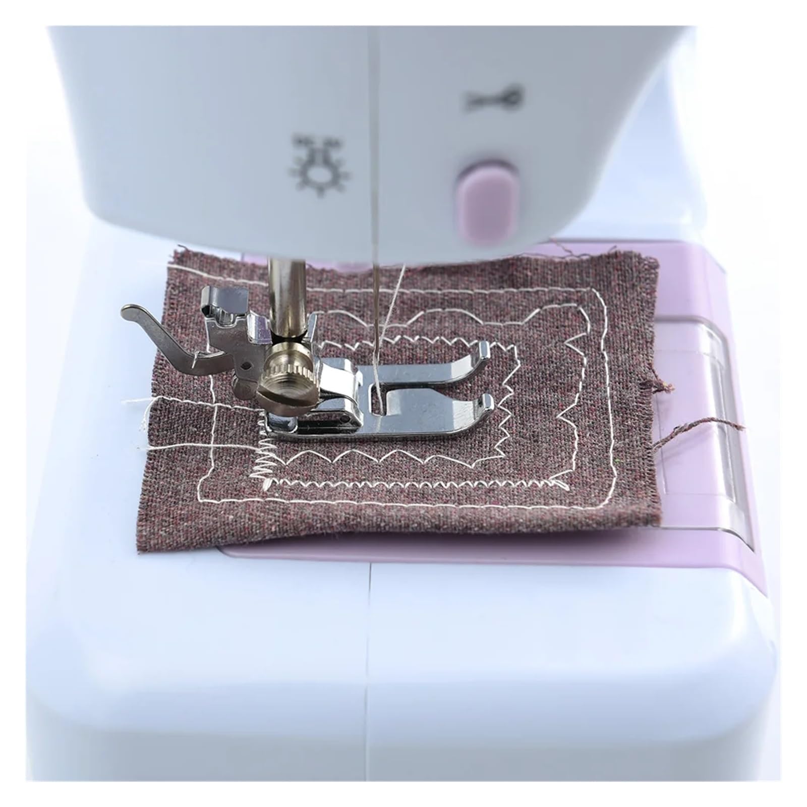 Máquina de Coser portátil Mini eléctrica para Manualidades domésticas, Remiendo y overlock, 12 Puntadas, Pedal, para Principiantes, con prensatelas, portátil y Flexible.
