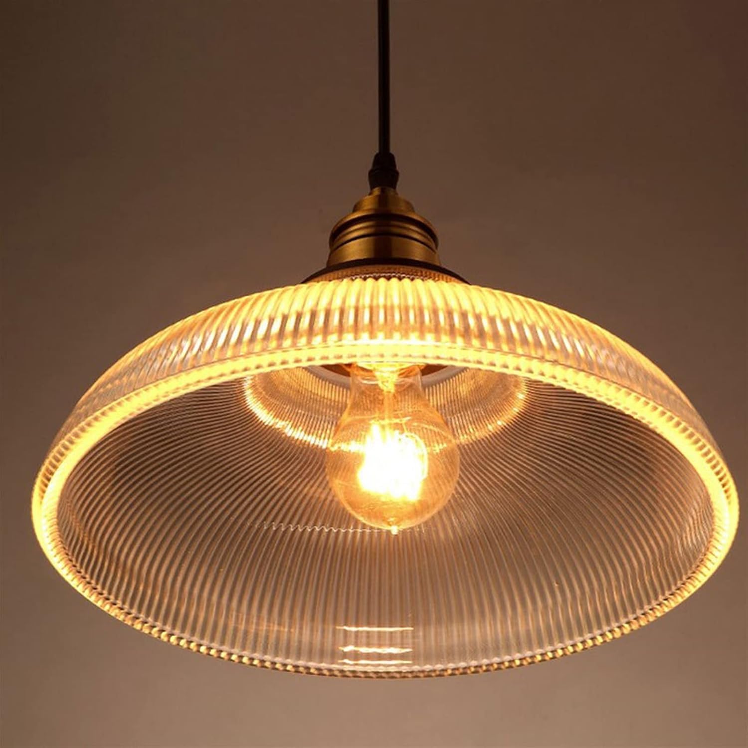 Lampe de lustre de luxe moderne éclairage LED en verre à rayures