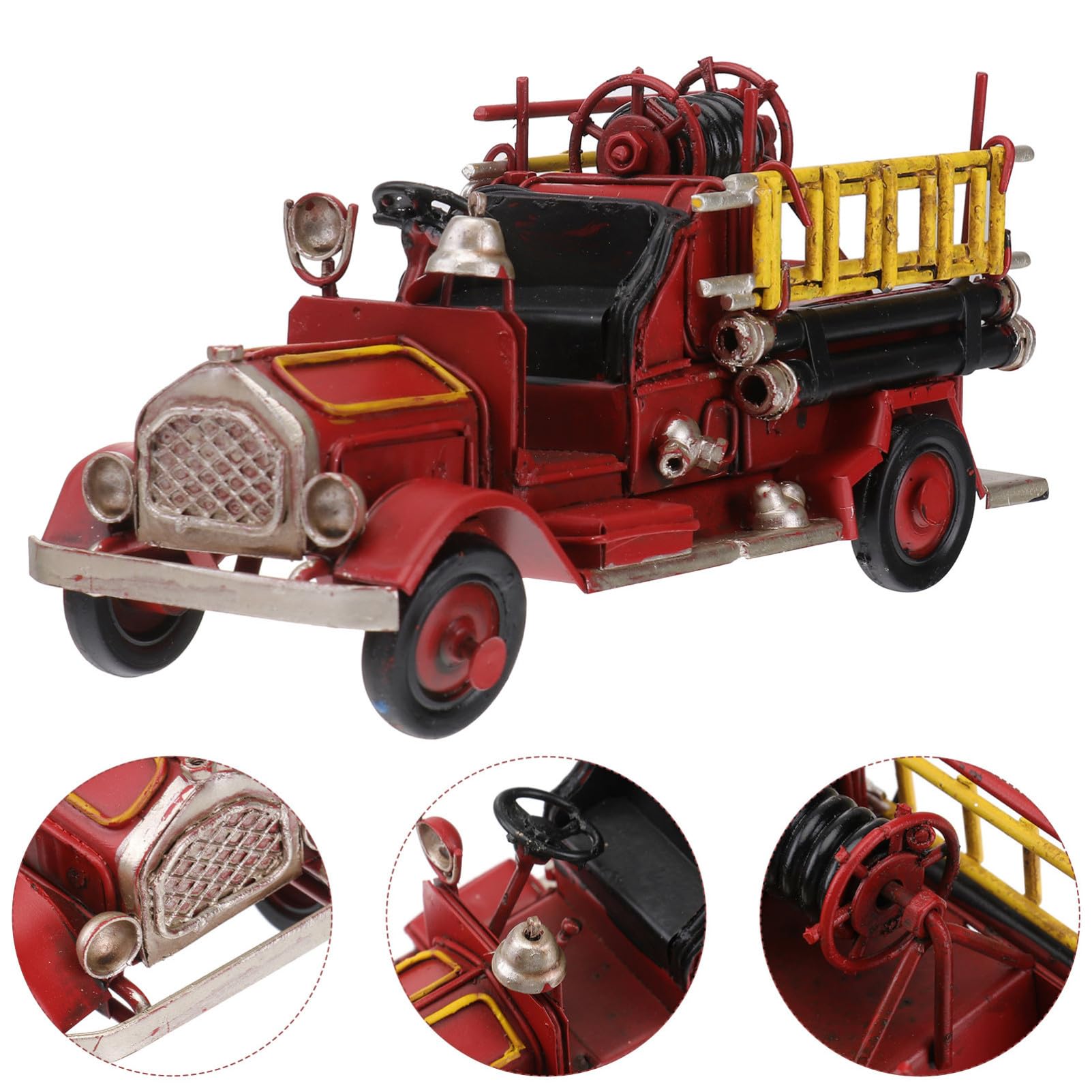 Feuerwehrauto aus Eisen als Heimdekoration Weihnachten Party Retro Modell