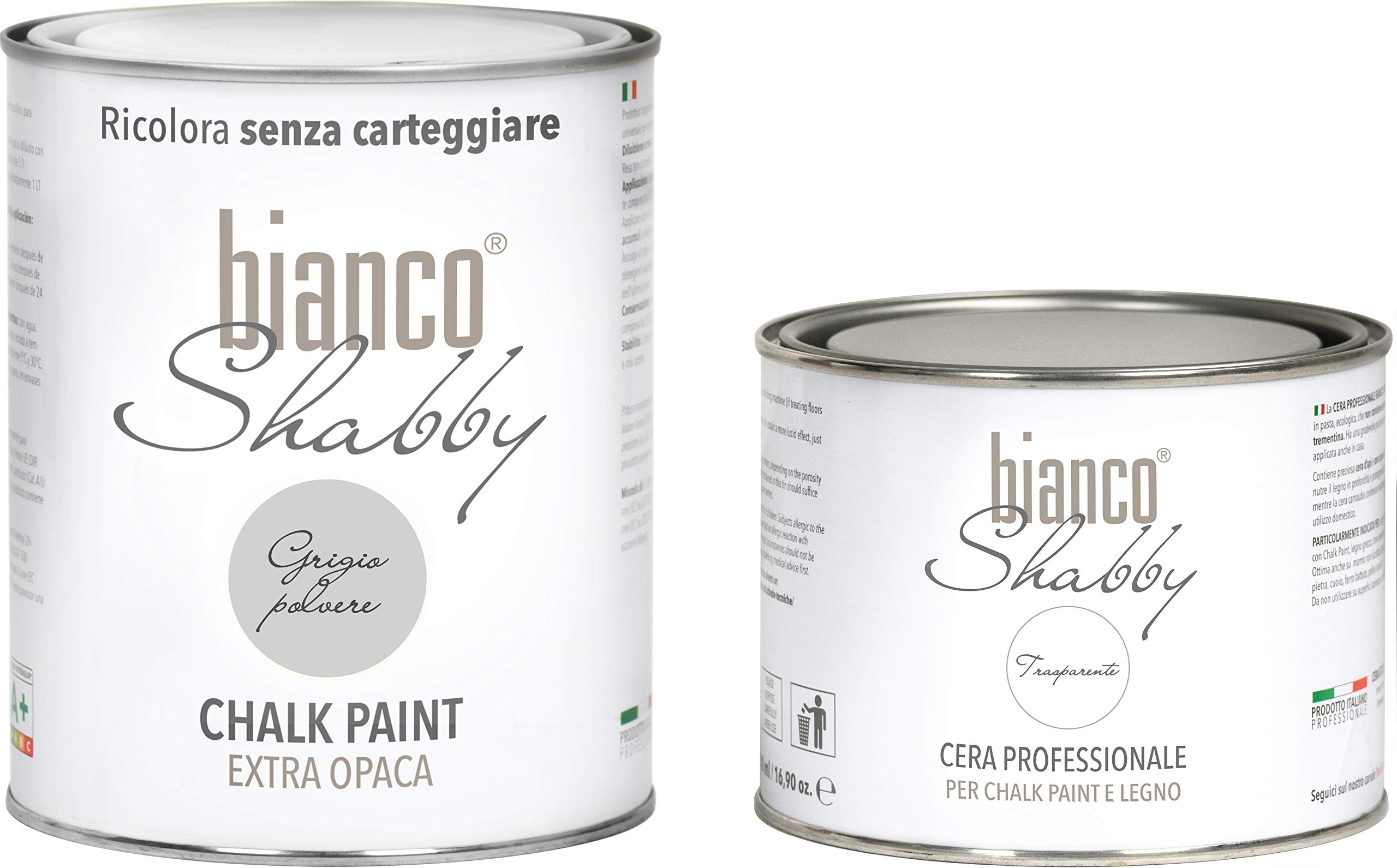 Chalk Paint & Cera Neutra – Pintura Shabby Chic + cera profesional, gris