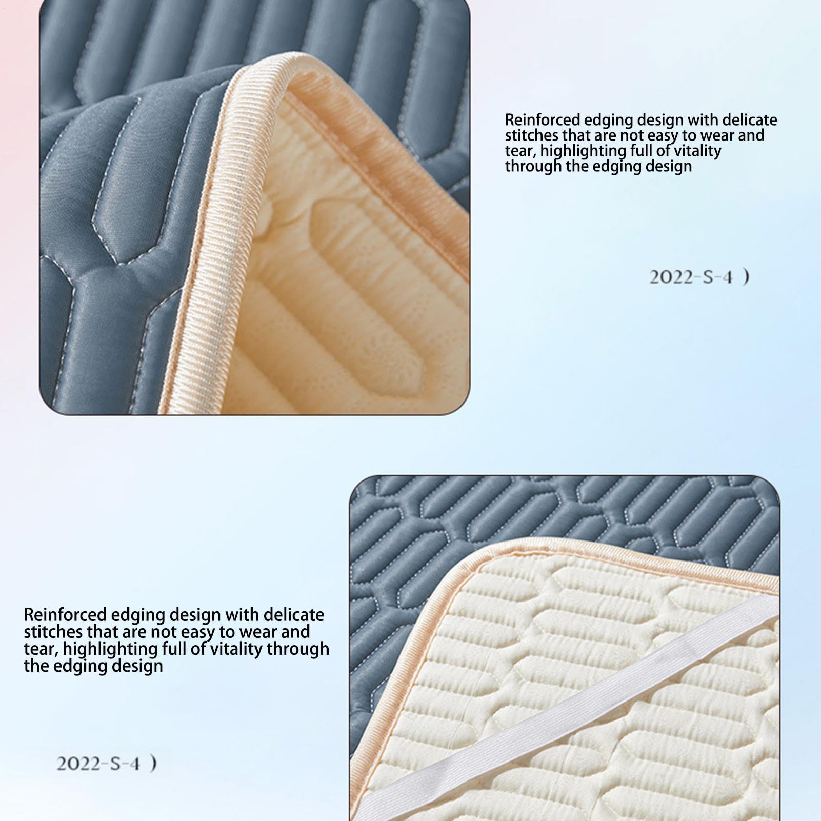 Tappetino estivo per camera da letto, materassino rinfrescante estivo, tappetino per dormire, 180 x 200 cm, letto singolo in seta di ghiaccio per camera da letto studio
