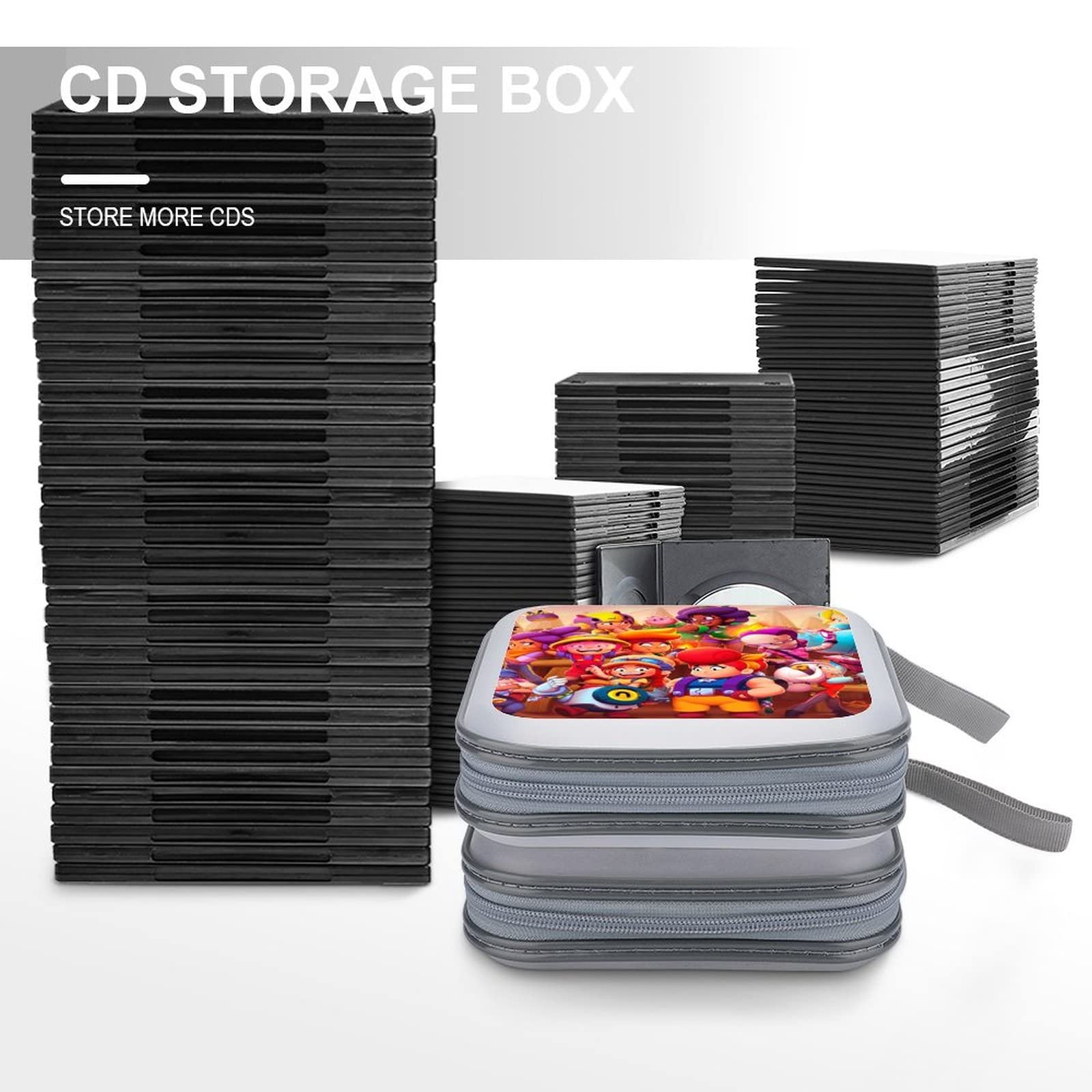 Amazon | ブロスタ CDケース プラケース スリム BD DVDケース 大容量 