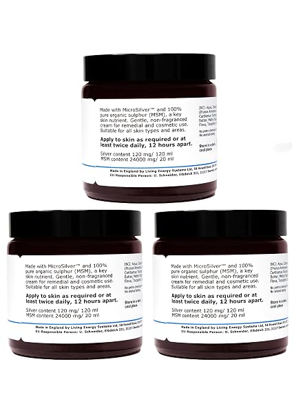 Colloidal Silver-MSM Cream 3 x 120 ml