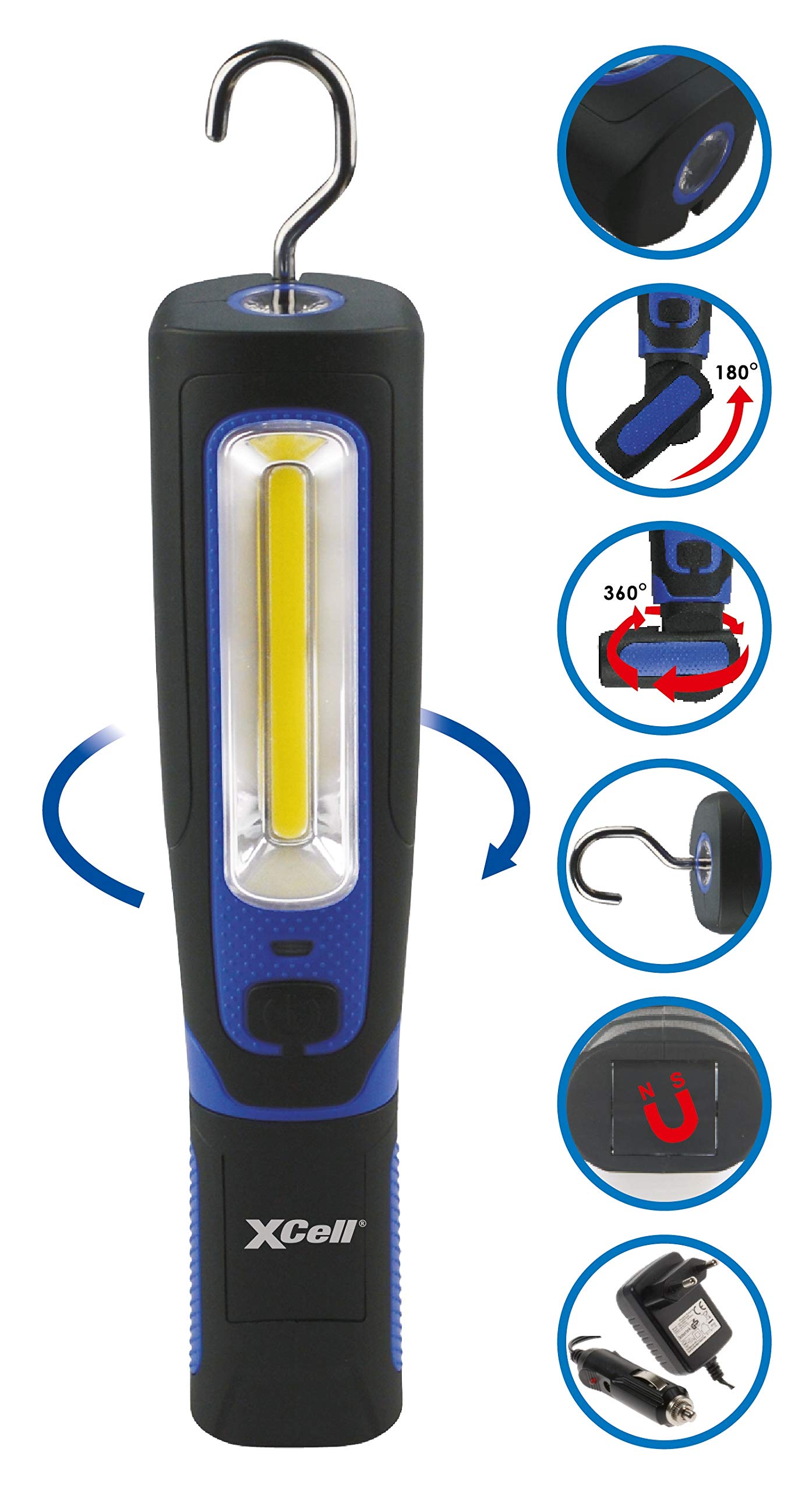 XCell 143652 Worklight Spin LED Arbeitsleuchte akkubetrieben 3W 280lm