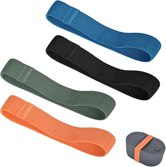 RLMVGBX 4-Pack Bento Box Straps - Elastic Lunch Container Bands