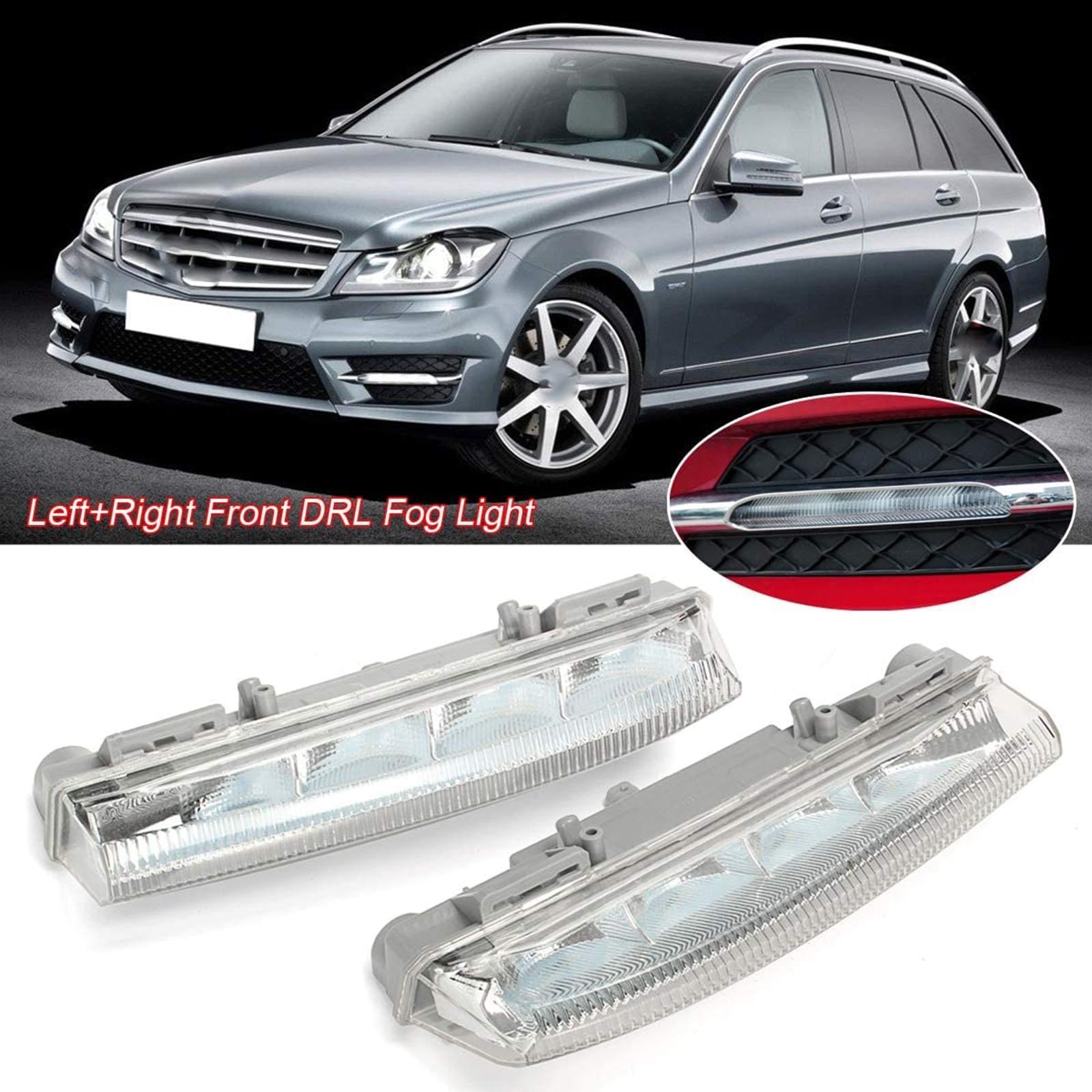 A 2049069000 12V Auto Front LED DRL Dagrijlicht Mistlamp Voor Mercedes-Benz W204 W212 C250 C280 C350 E350 EEN 2049068900  34