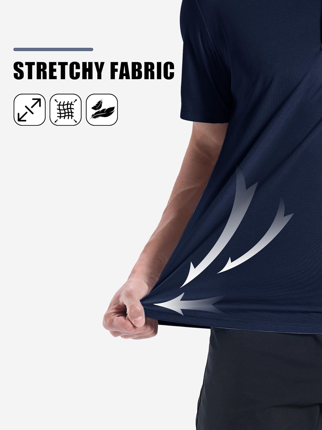 ZITY Mens Polo Shirts Short Sleeve Performance Moisture Wicking Work Golf Shirt - Image 6