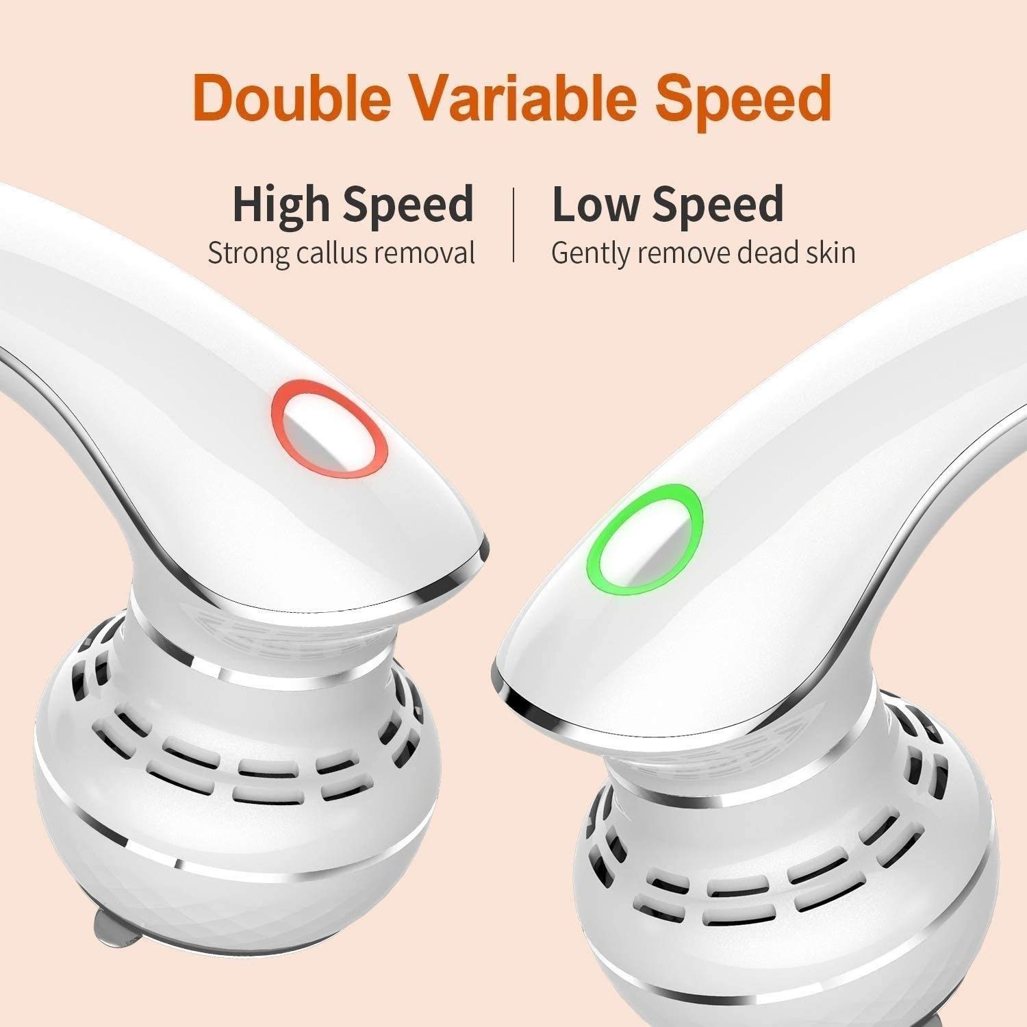 Portable vuoto elettrica adsorbimento piede Grinder, piedi elettrici USB rimozione del callo, lima del piede piede di Pedicure cura Strumenti, Dual-Speed ​​Callus Remover for Dead Skin hard Incr