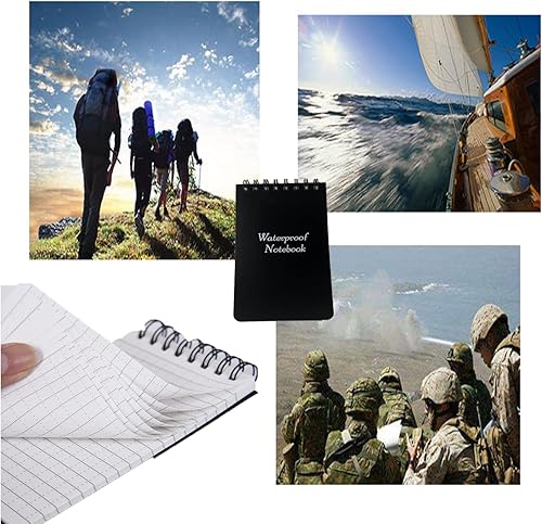 Miniatura 3 de 3 cuadernos impermeables, 3 bloc de notas de policía de 5 pulgadas, cuaderno de bolsillo para escribir bajo la lluvia, bloc de notas de papel