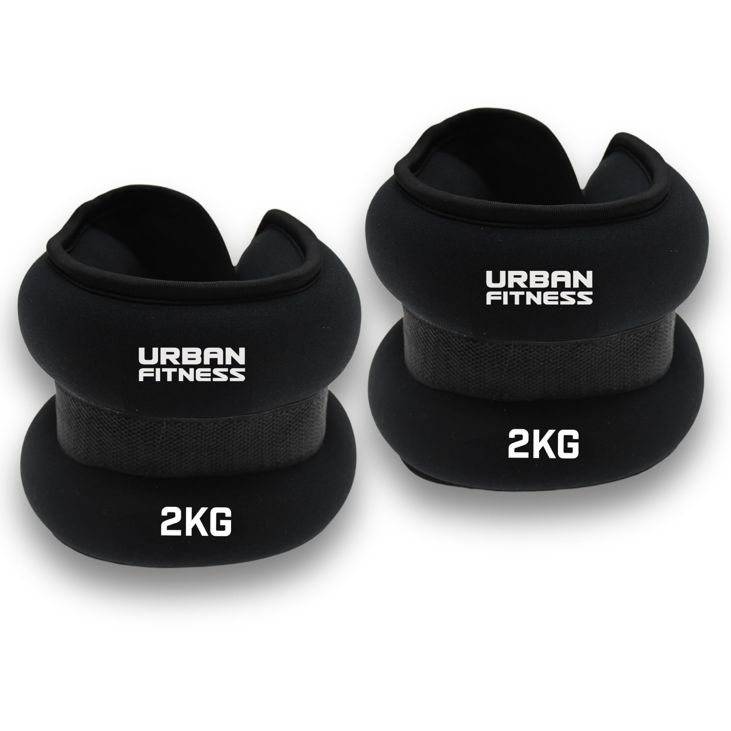 Urban Fitness Neoprene Ankle/Wrist Weights - / Black 2Kg