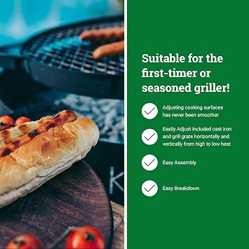 KUDU Grill - Open Fire BBQ Grilling System, Portable Charcoal Grills