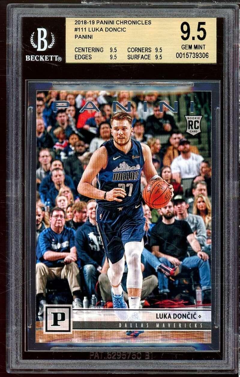 Luka Doncic Rookie Card 2018-19 Panini Chronicles #111 BGS 9.5 (9.5 9.5 9.5 9.5) - Basketball Slabbed Rookie Cards