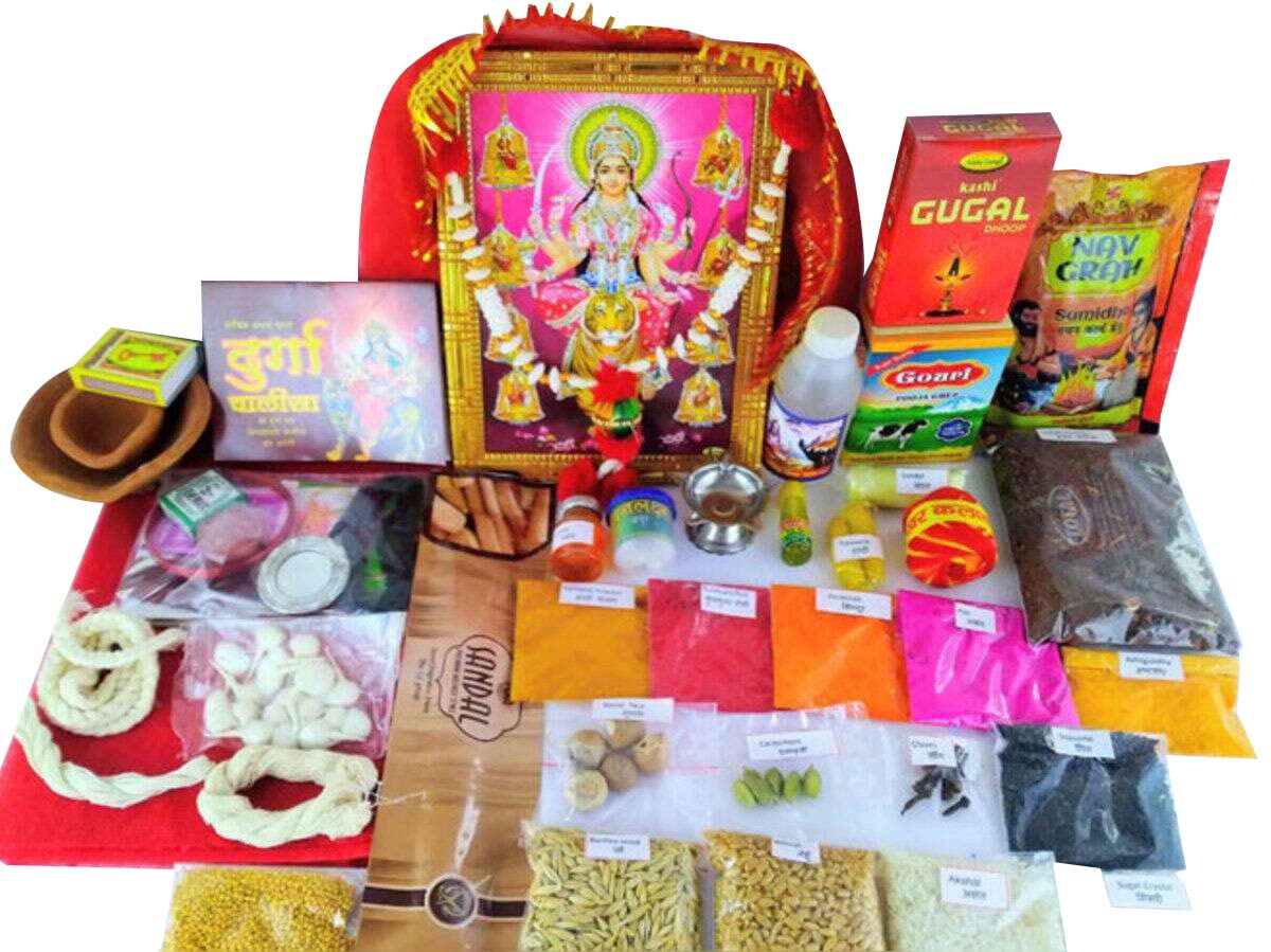 Buy Vandana Navratri Puja Kit Nav Durga Puja Sampurna Samagri