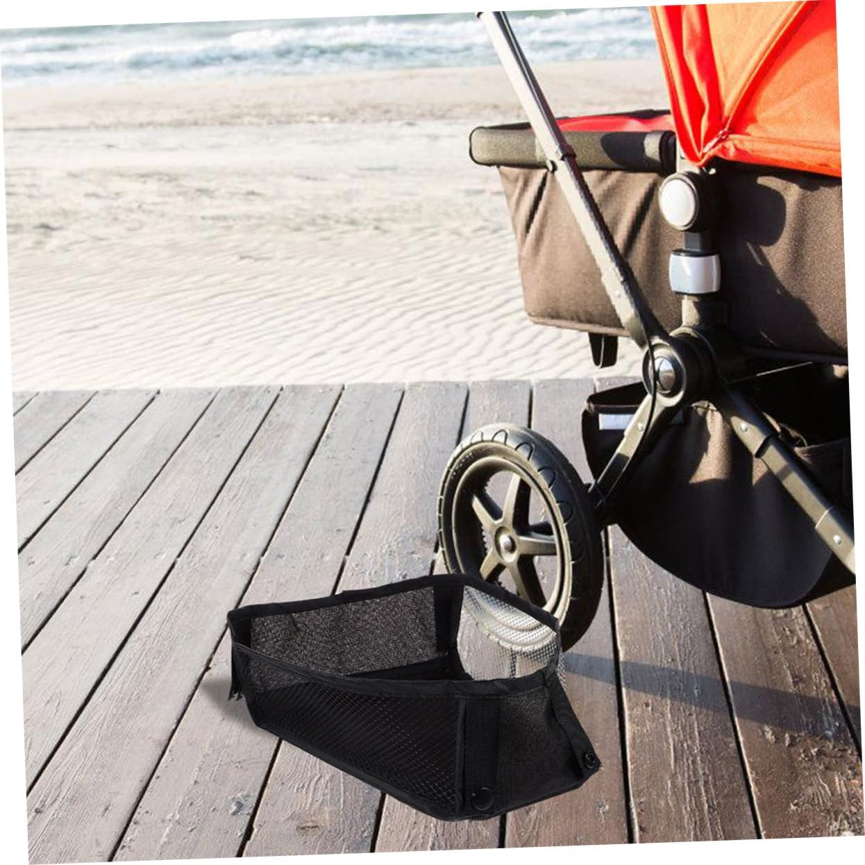 BESPORTBLE 2pcs Baby Stroller Mesh Organizer Hanging Storage Bag Universal Diaper Bag Organizer Stroller Accessories for Infants Suitable for Snacks and Diapers