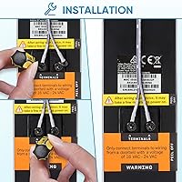 Vista 5 de Timbre de video con cable transformador de corriente, adaptador de corriente cableado, compatible con anillo, para timbre de video Nest