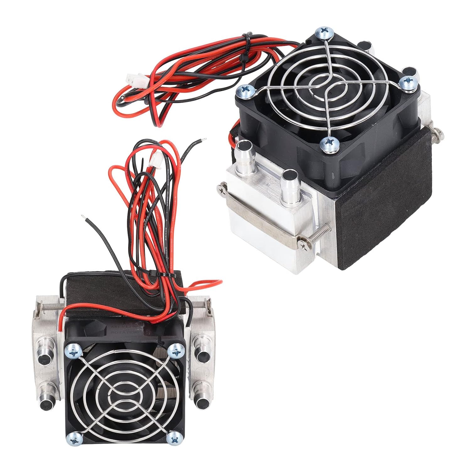 Buachois Semiconductor Cooling Module, Dual Core Air Water Cooling Heat Sink, DC 12V 108W Mini Portable Cooler for Semiconductor Refrigeration Equipment Learning and Research