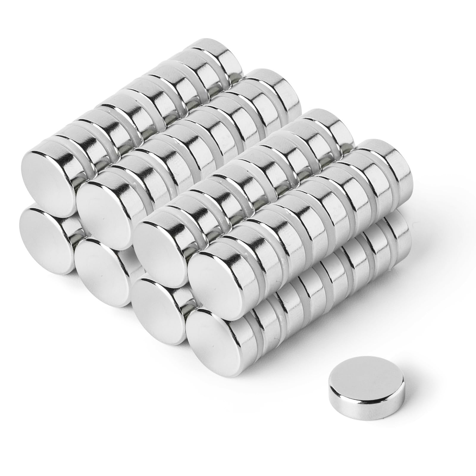 Strong Magnets Neodymium Magnet - Round 15 x 5 mm - Pack of 10 - Extra Strong Holds up to 5 kg - For Magnetic Board, Fridge, Whiteboard, Notice Board, Office