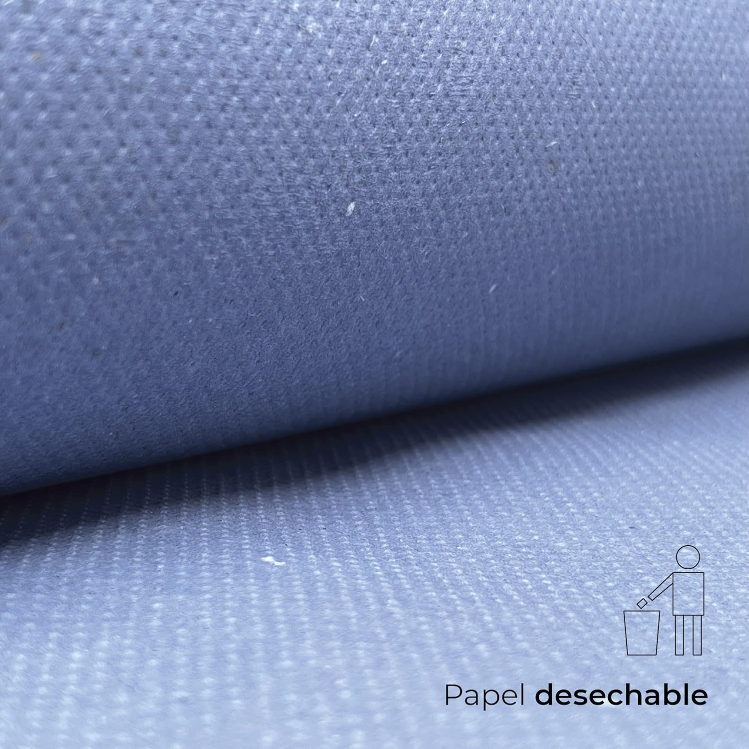 Pack 6 Rollos Papel Camilla Ecológico Azul Sin Precorte 60 cm x 70 cm | + 5 litros de Aceite de Masaje